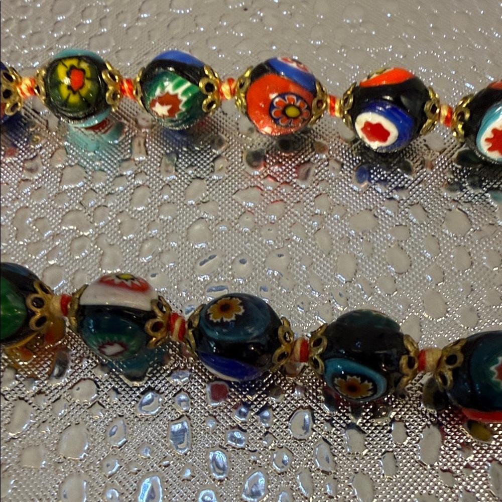 Vintage Venetian Marano Glass Colorful Beaded Necklace - Picture 12 of 13